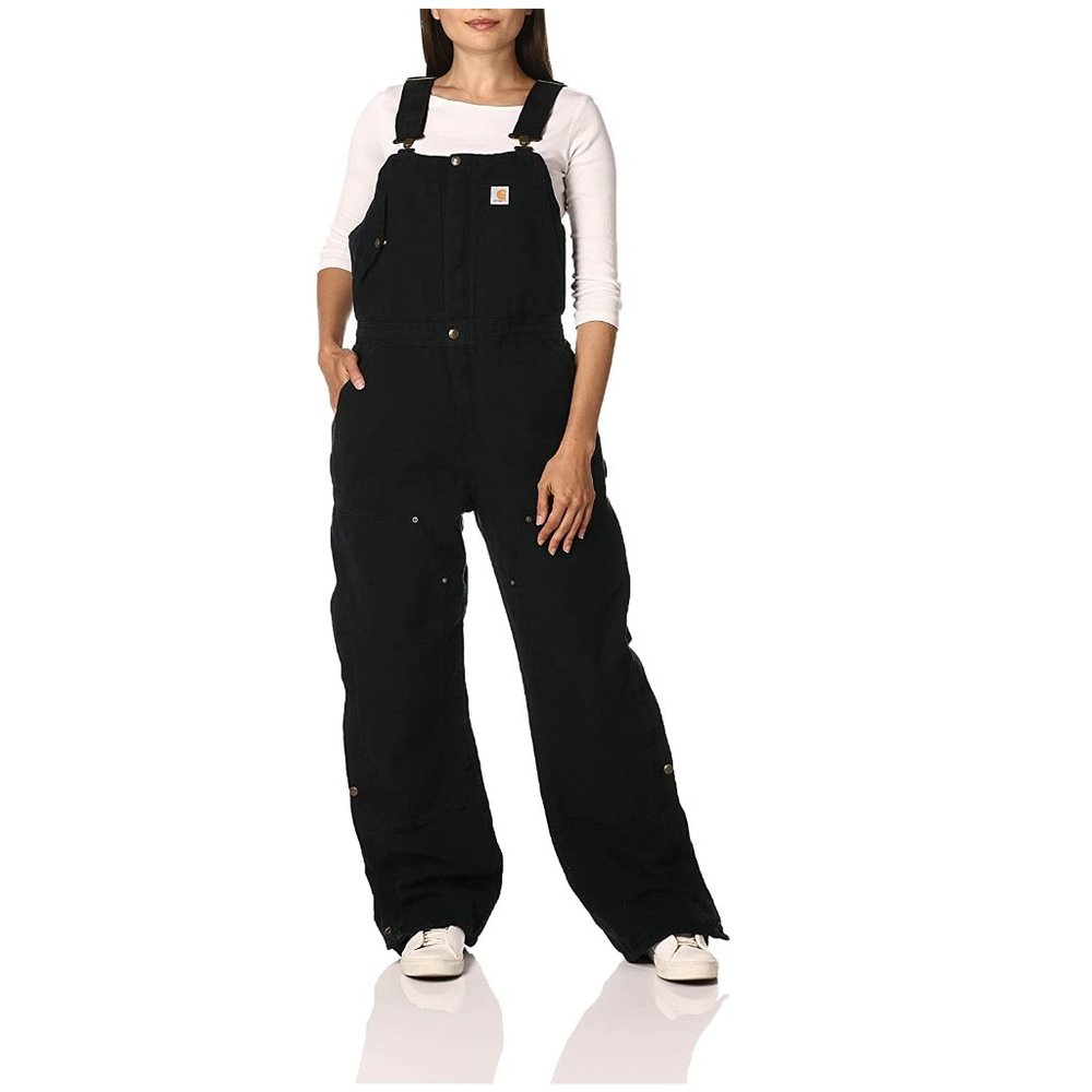 Carhartt Bib Overalls Weathered Duck Wildwood Biballs Black XL(16-18) NWT